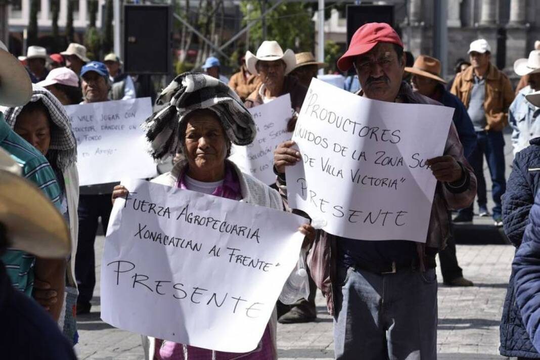 Campesinos protestan