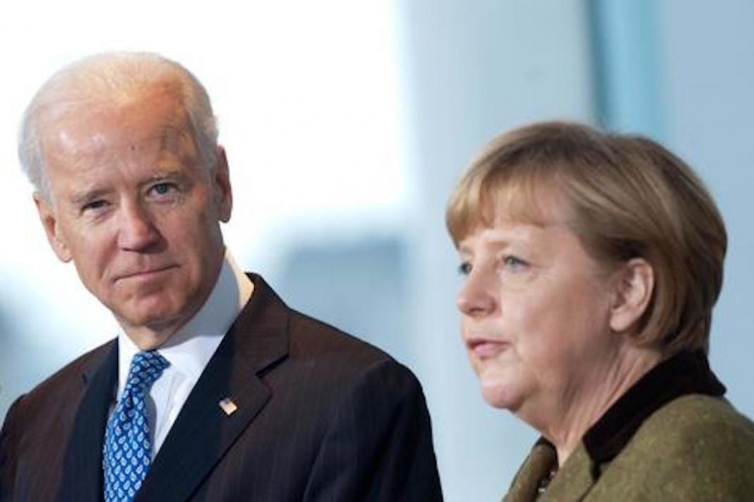 US vice president Biden meets German Chancellor Merkel