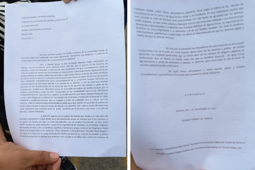 Padres de familia se manifiestan por cambio en salida de Secundaria 97 ...
