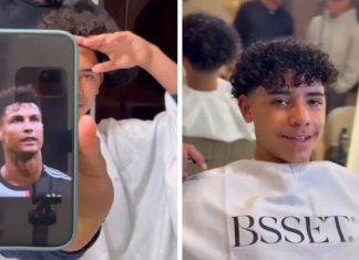 Cristiano Ronaldo Jr. se corta el pelo como su padre