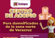 Abre Ayuntamiento de Xalapa centro de acopio para damnificados de la zona norte