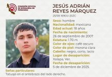 Reportan desaparición de joven en Xalapa