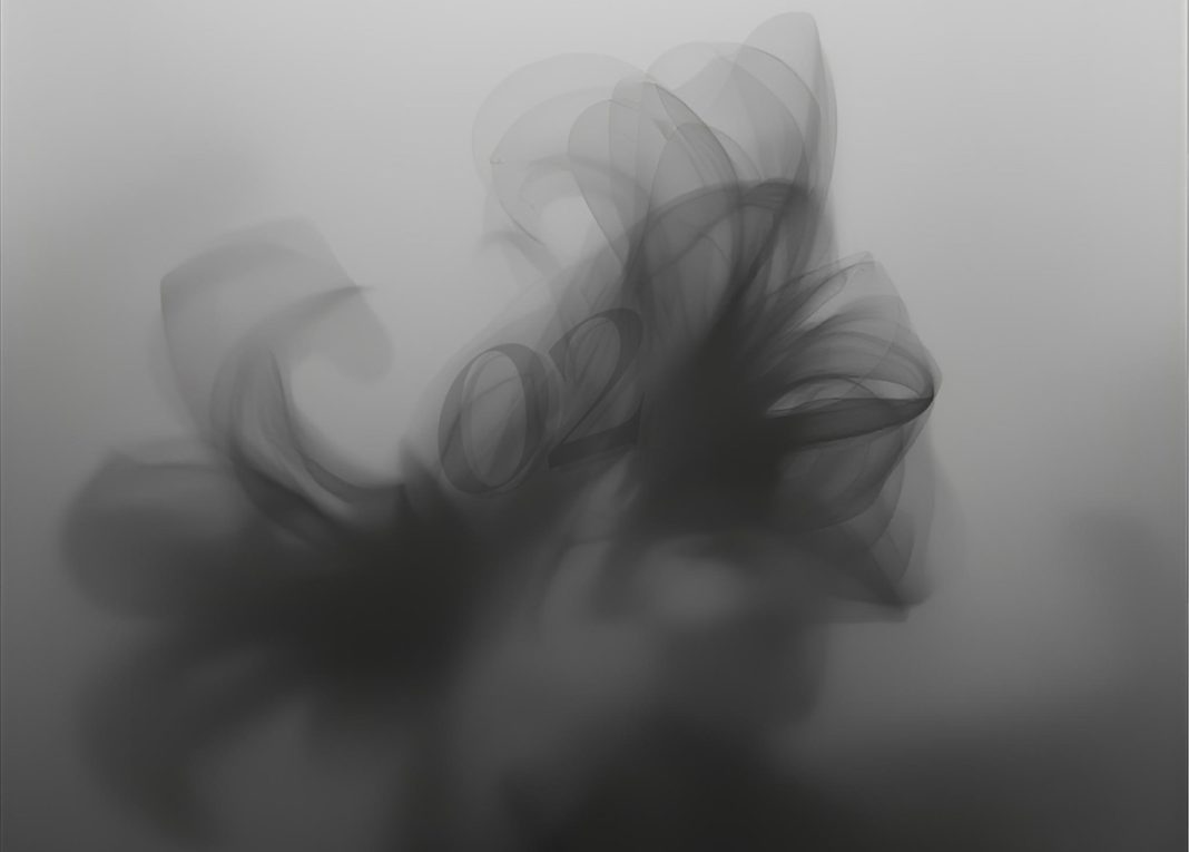 Monochromatic Fog Poster with Abstract Swirls - 1