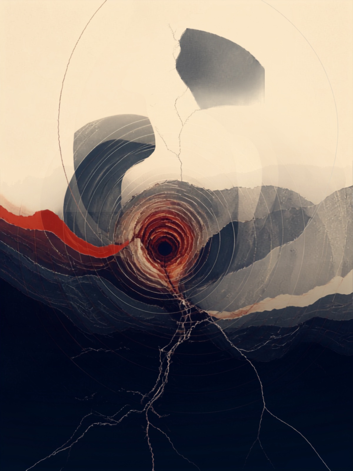 Cartel abstracto sobre memoria y terremoto - 1